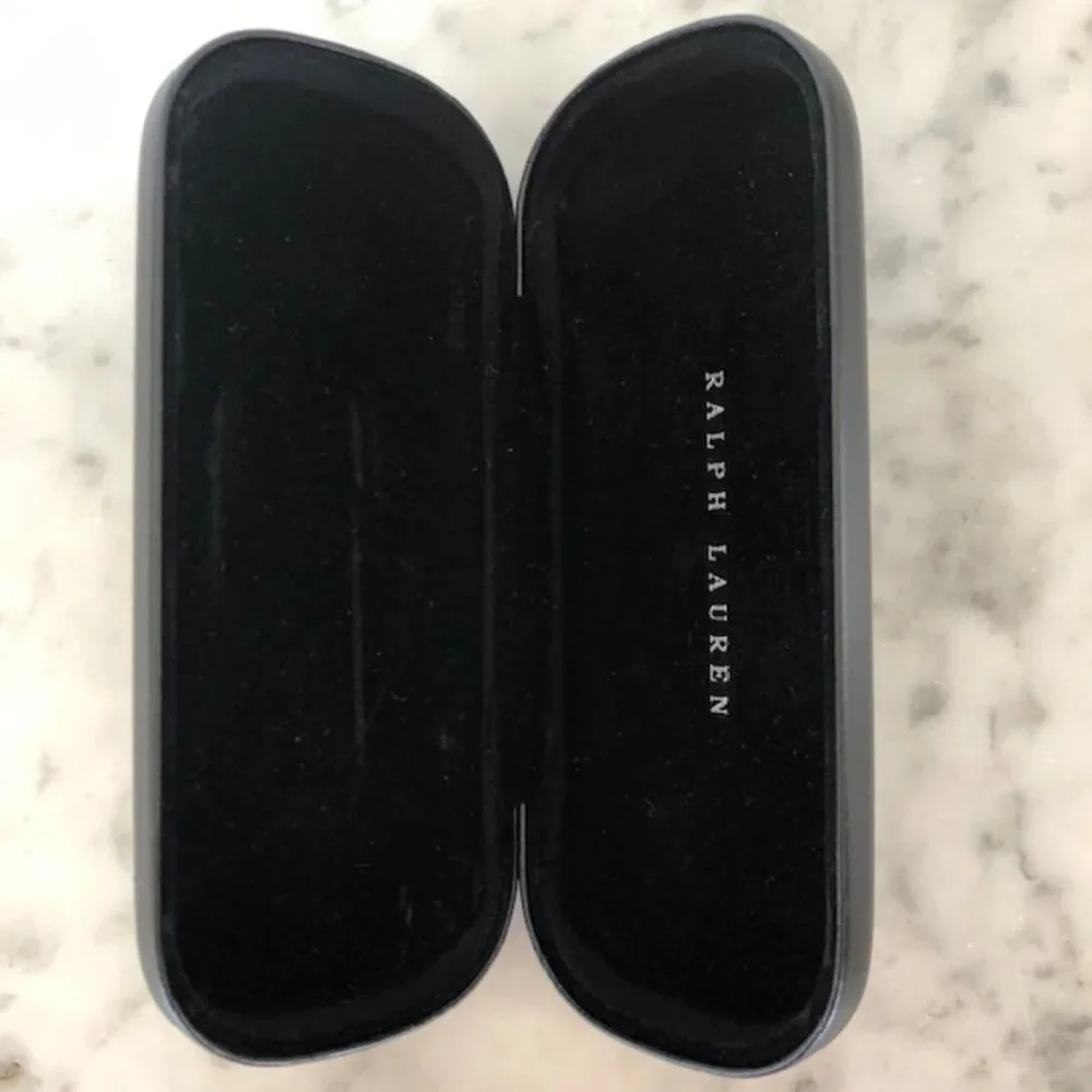 RALPH LAUREN Black Hard Clamshell Glass Case